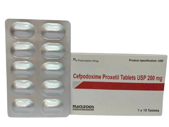 CEFPODOXIME Proxetil Tablets USP 200mg macleods (h/10v)
