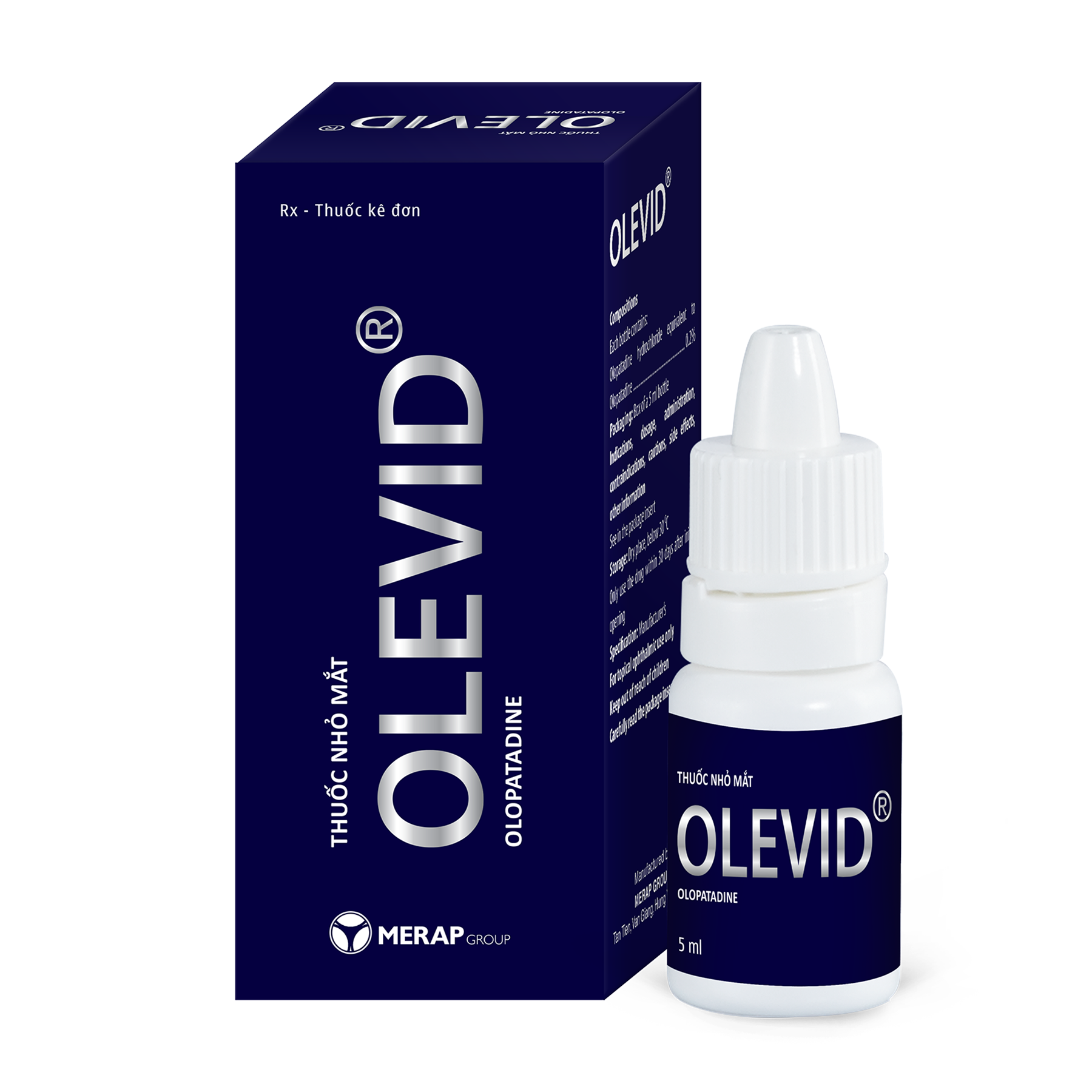 OLEVID nhỏ mắt Olopatadine 0.2% Merap (C/5ml)
