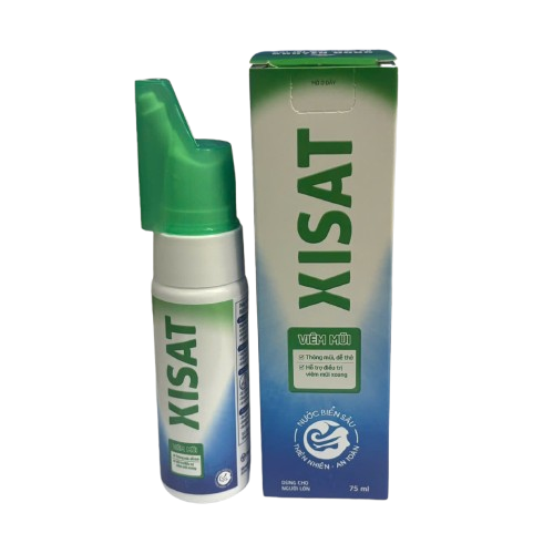 XISAT VIÊM MŨI dung dịch vệ sinh mũi nước biển sâu  merap (75 ml)