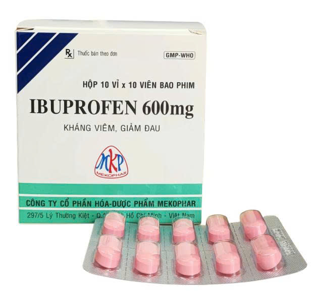 IBUPROFEN 600mg Mekophar (hộp/100 viên nén)