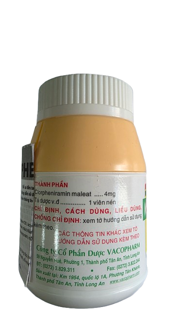 CLOPHEVACO Clorpheniramin 4mg Vacopharm (C/500v)