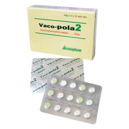 VACO POLA DEXCLORPHENIRAMIN 2mg vacopharm (h/30v nén)