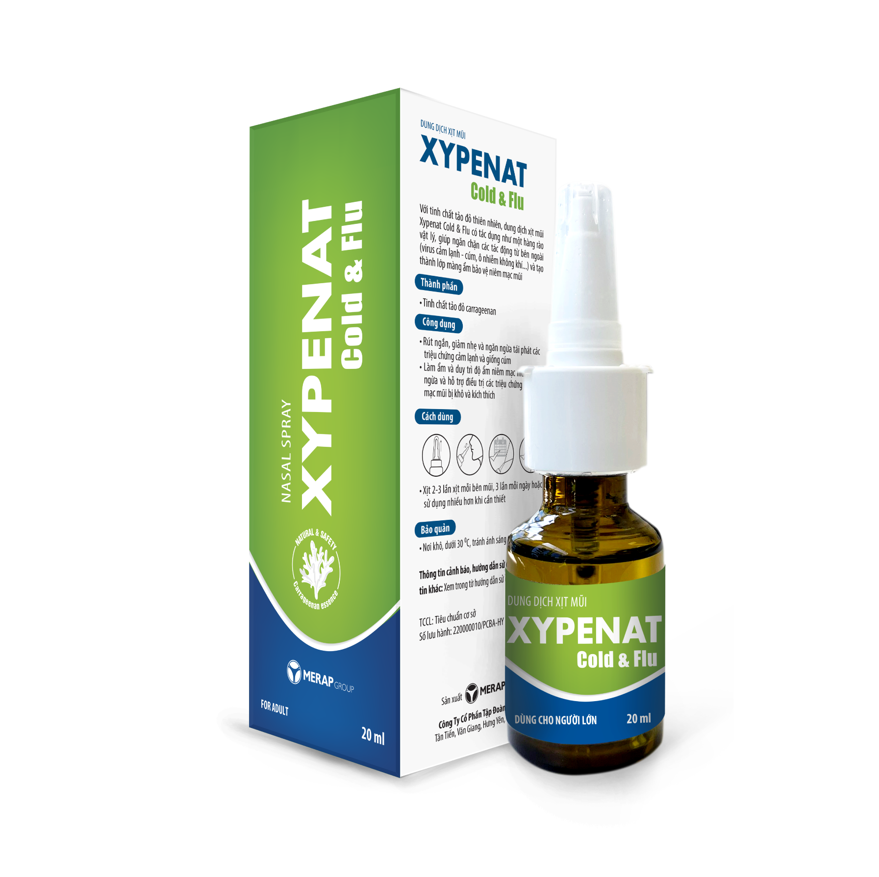XỊT MŨI XYPENAT COLD & FLU người lớn merap (c/20ml)