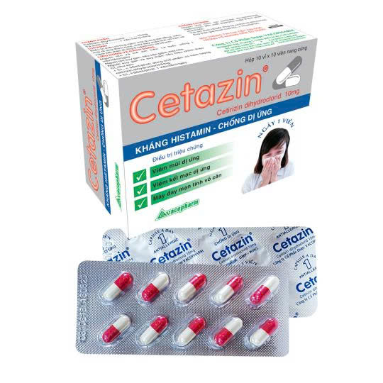 CETAZIN CETIRIZIN 10mg vacopharm (h/100v nang)