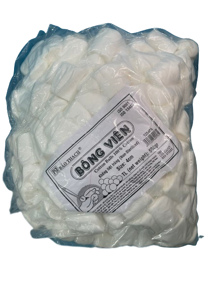 Bông viên không tiệt trùng loại 4cm bảo thạch (g/500gr)