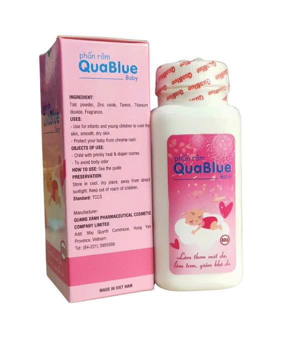 PHẤN RÔM QUABLUE BABY Quang Xanh (C/60gr)
