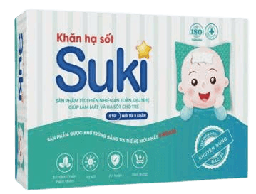 KHĂN HẠ SỐT SUKI QUANGXANH (Hộp 25 khăn)