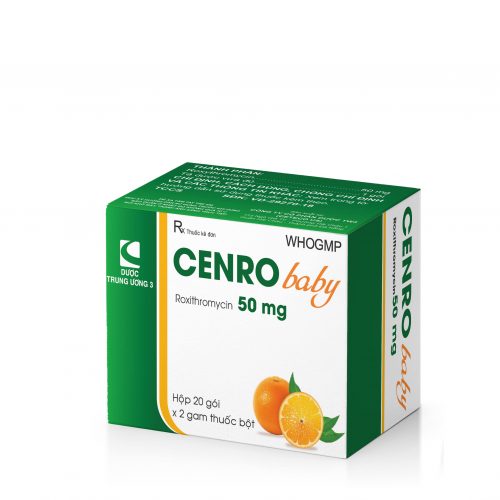 CENRO BABY Roxithromycin 50mg TW3 CetecoUS (Hộp 20 gói x 2g)