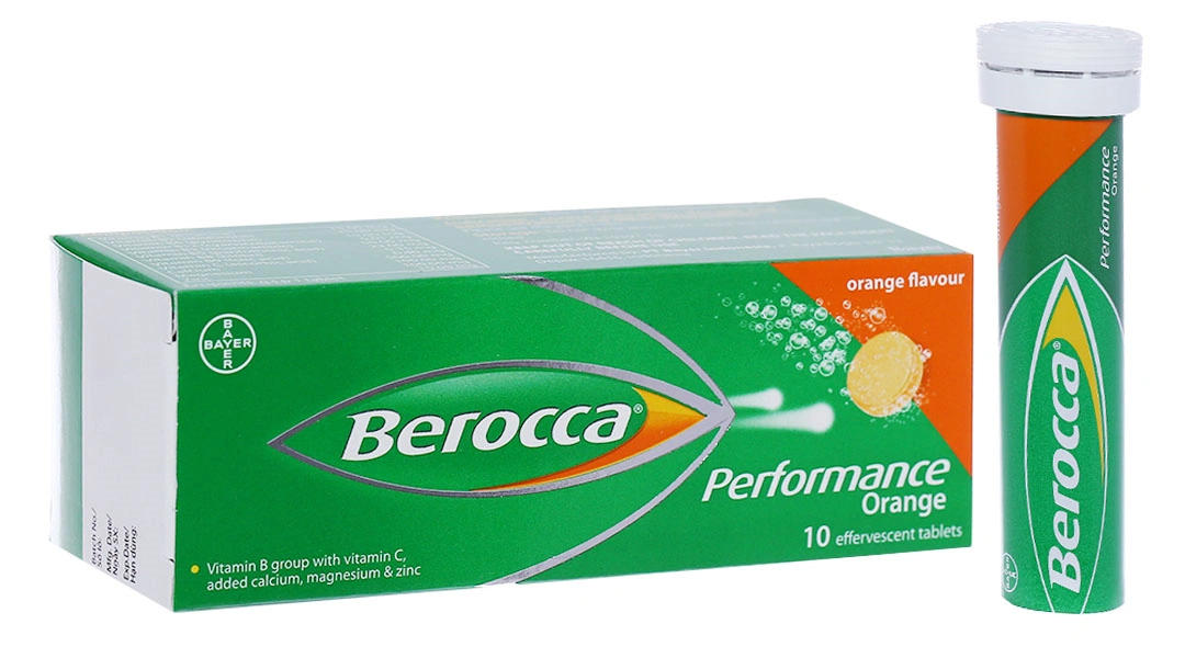 BEROCCA performance orange vị cam bayer (Tuýp/10v)