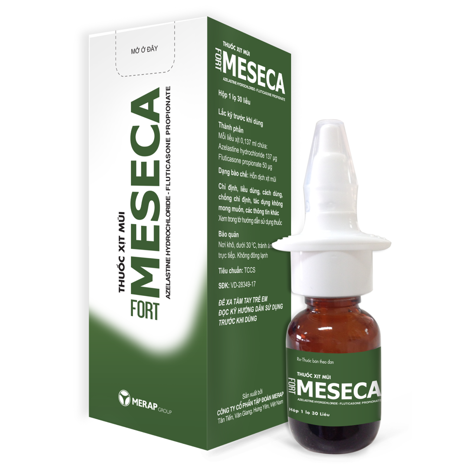 XỊT MŨI MESECA FORT merap (chai 60 liều)