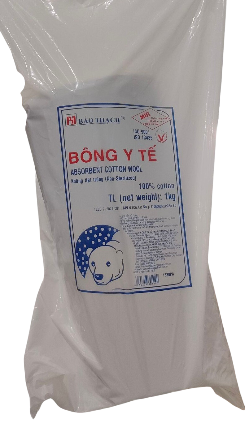 Bông y tế bảo thạch 1kg (gói)