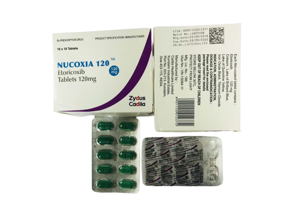 NUCOXIA etoricoxib 120mg zydus cadila (h/100v)