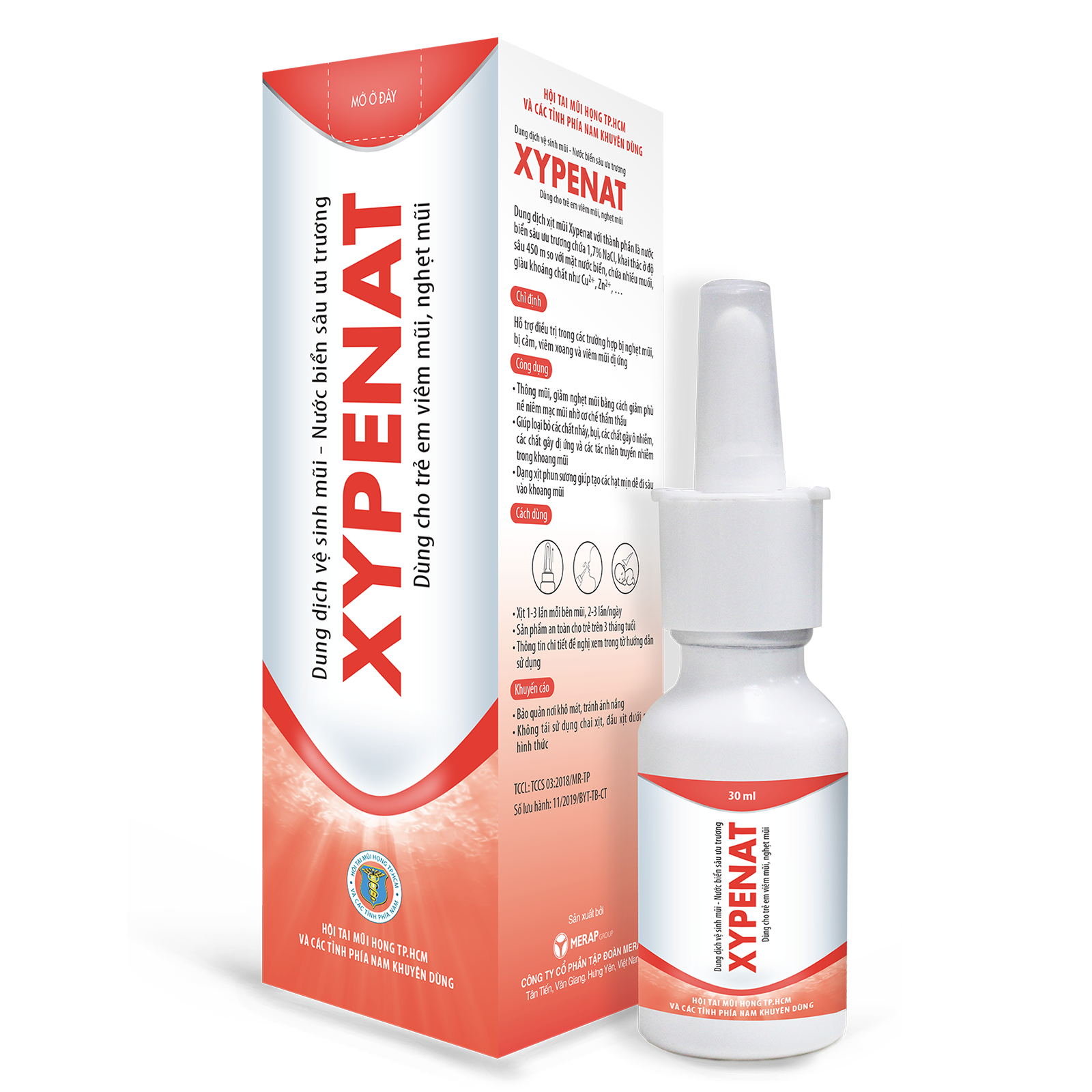 XỊT MŨI XYPENAT Merap (C/30ml) (Đỏ)