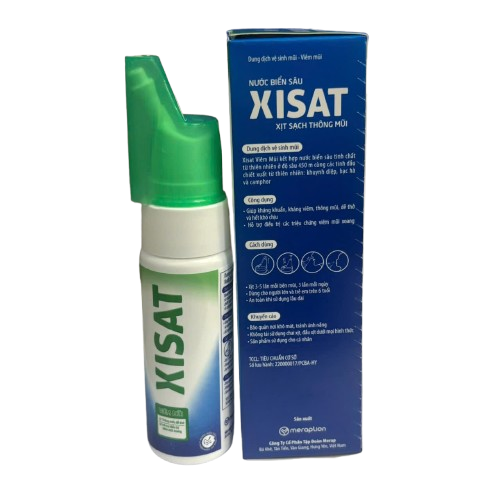XISAT VIÊM MŨI dung dịch vệ sinh mũi nước biển sâu  merap (75 ml)