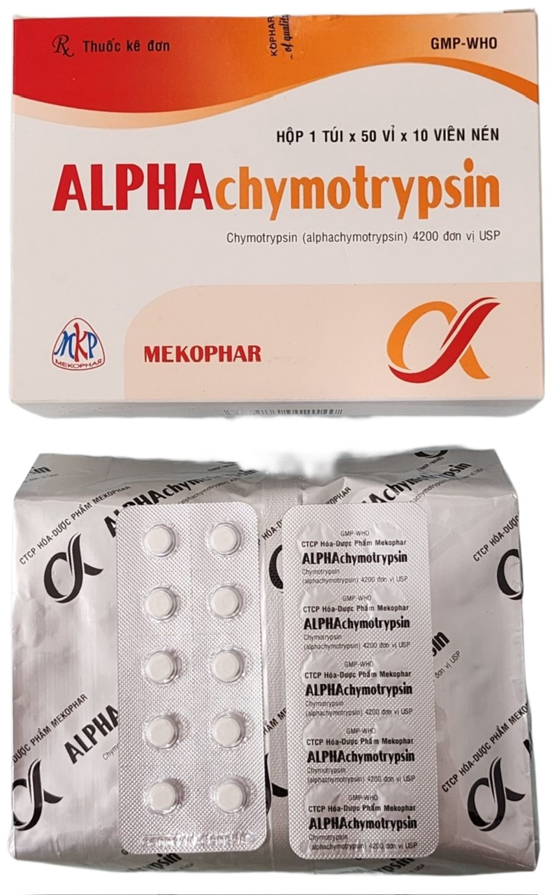 Alphachymotrypsin 4200usp Mekophar (H/500v)