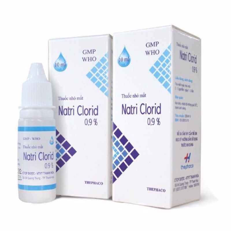 NHỎ MẮT NATRI CLORID 0.9% thephaco (lốc/10c/10ml)