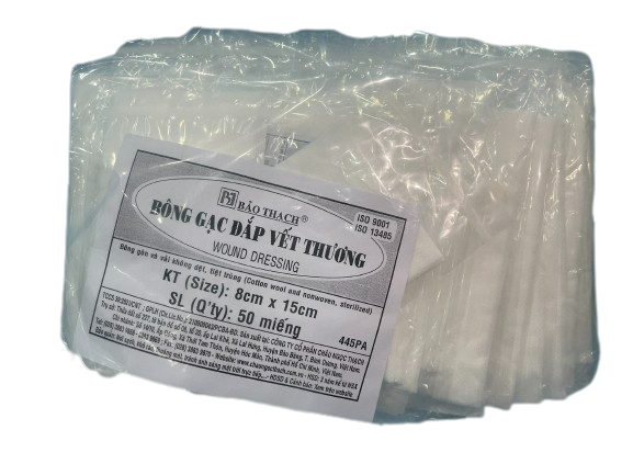 Bông gạc đắp vết thương 8cmx15cm bảo thạch (g/50m)
