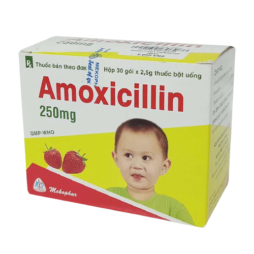 AMOXICILLIN250mg mekophar (h/30g/2.5g) (gói)