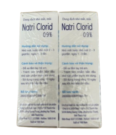 NHỎ MẮT NATRI CLORID 0.9% thehaco (lốc/10c/10ml)
