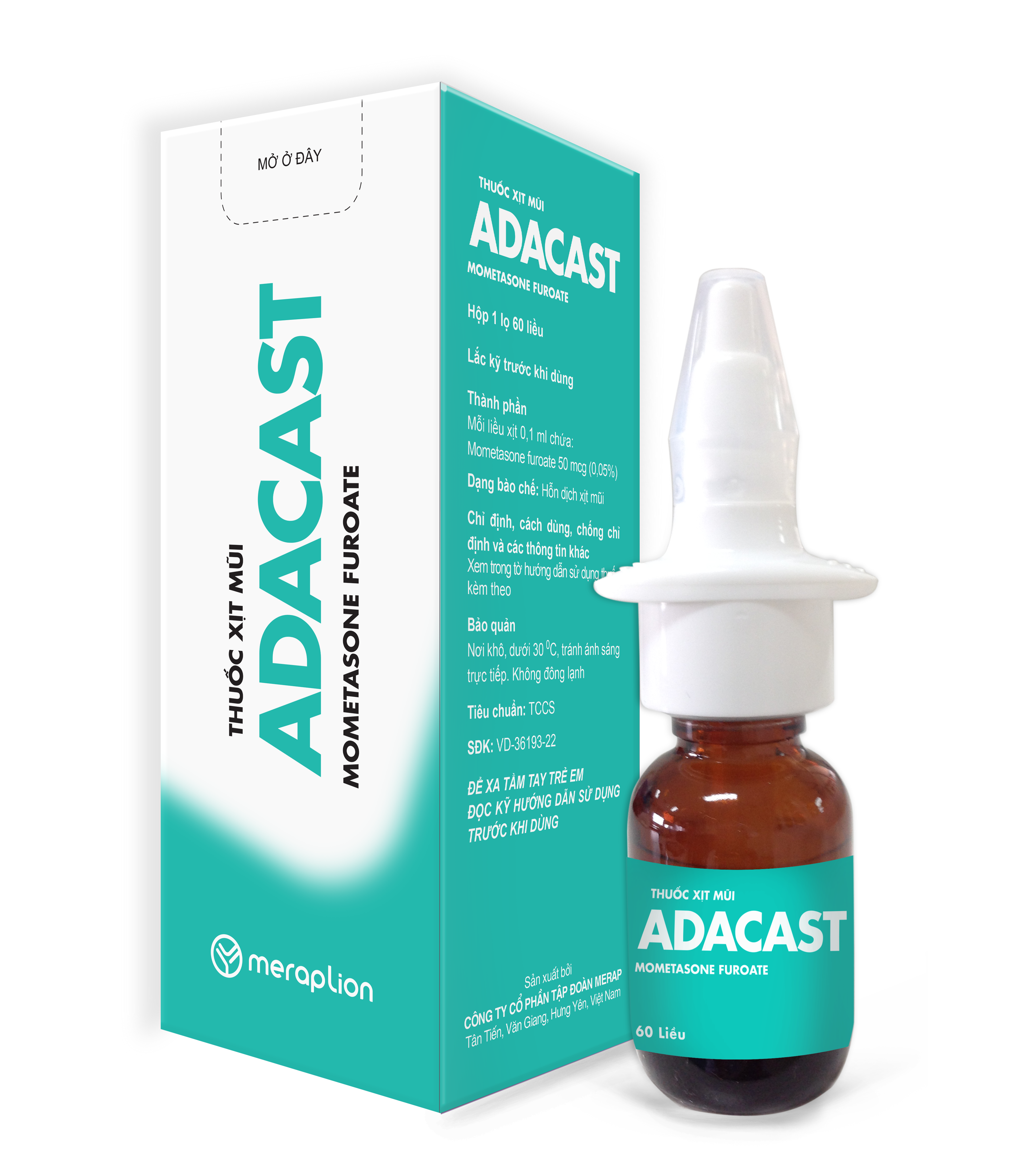 ADACAST MOMETASONE 0.05% merap (c/60 liều xịt)