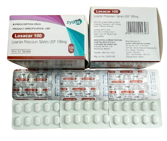 LOSACAR 100mg zydus cadila (h/100v)