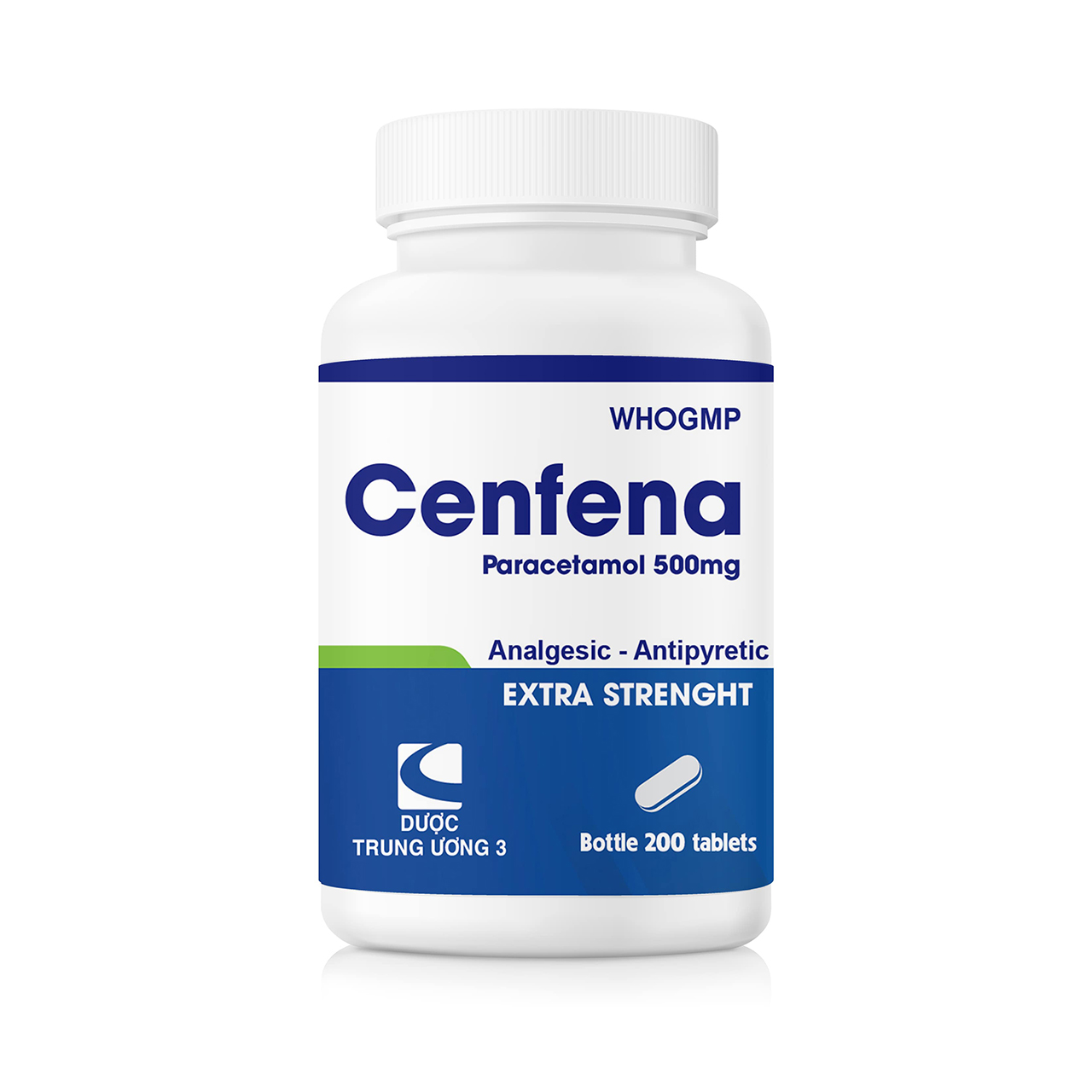 CENFENA Paracetamol 500mg TW3 CetecoUS (Lọ 200v)