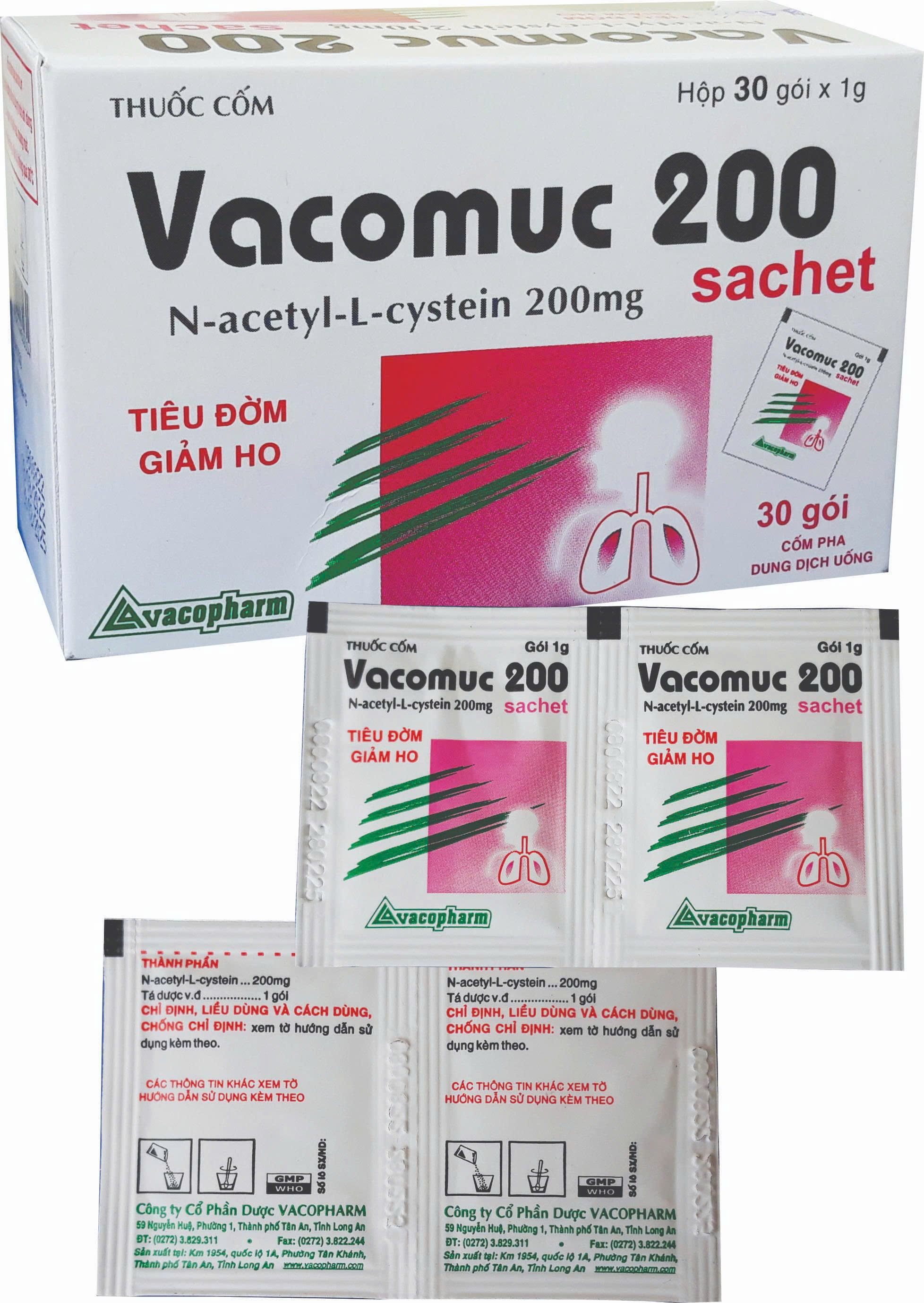 Vacomuc acetylcystein 200mg vacopharm (h/100g/1gr)