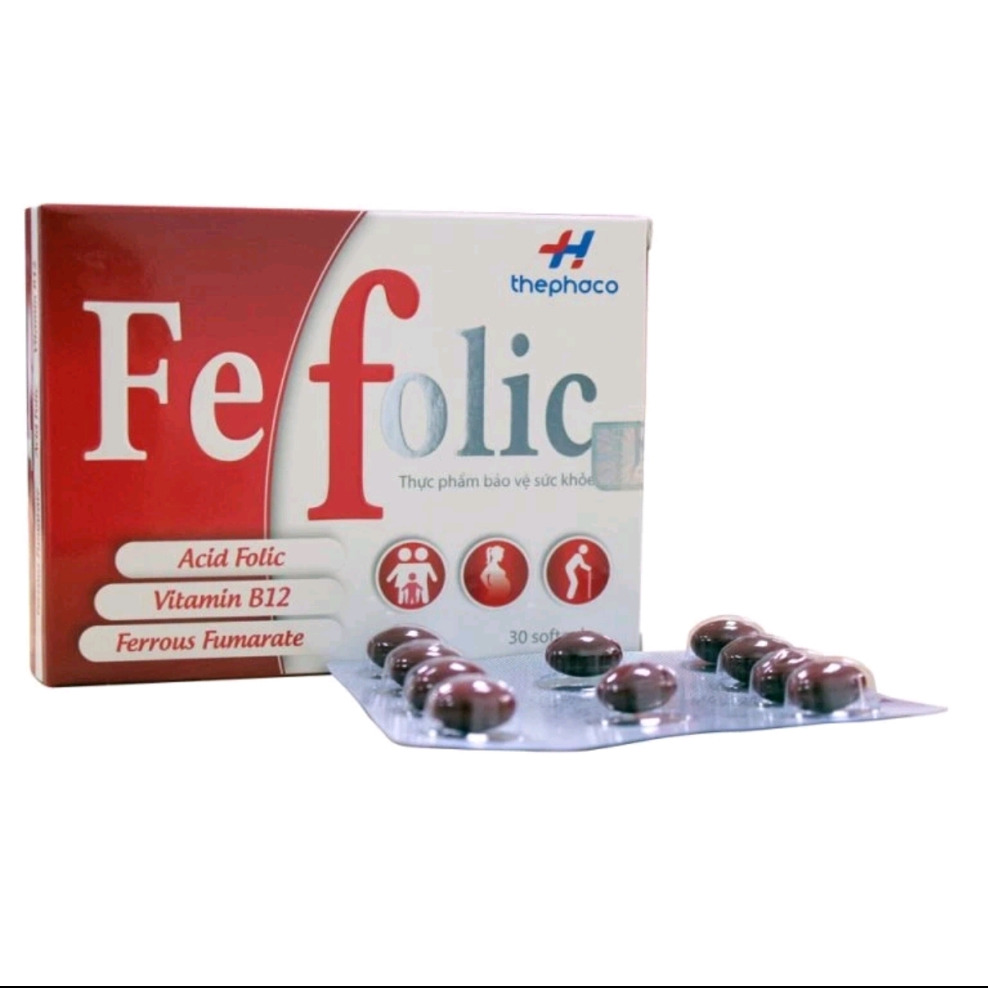 BỔ MÁU FEFOLIC thephaco (h/30v)