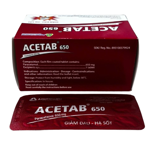 ACETAB 650 paracetamol 650mg agimexpharm (h/100v)
