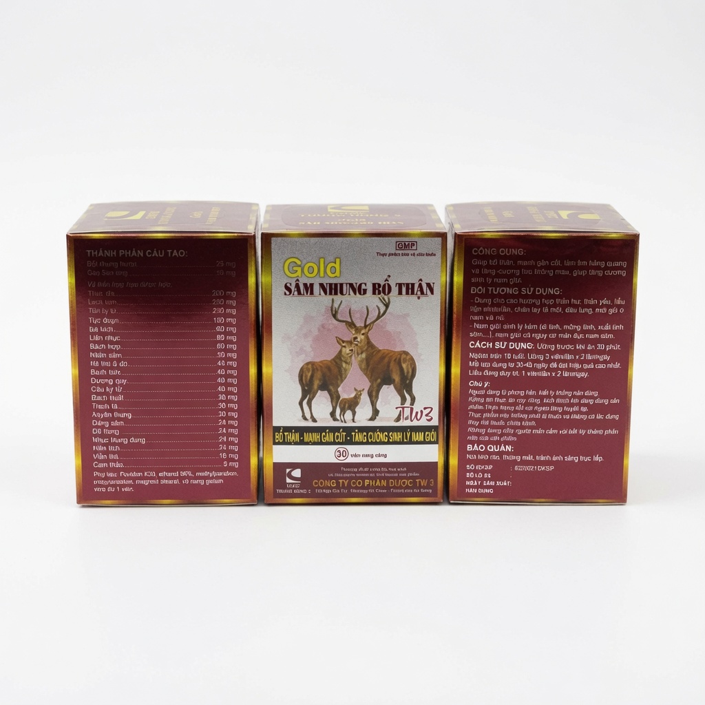 GOLD SÂM NHUNG BỔ THẬN Tw3 cetecoUS  (c/30v)