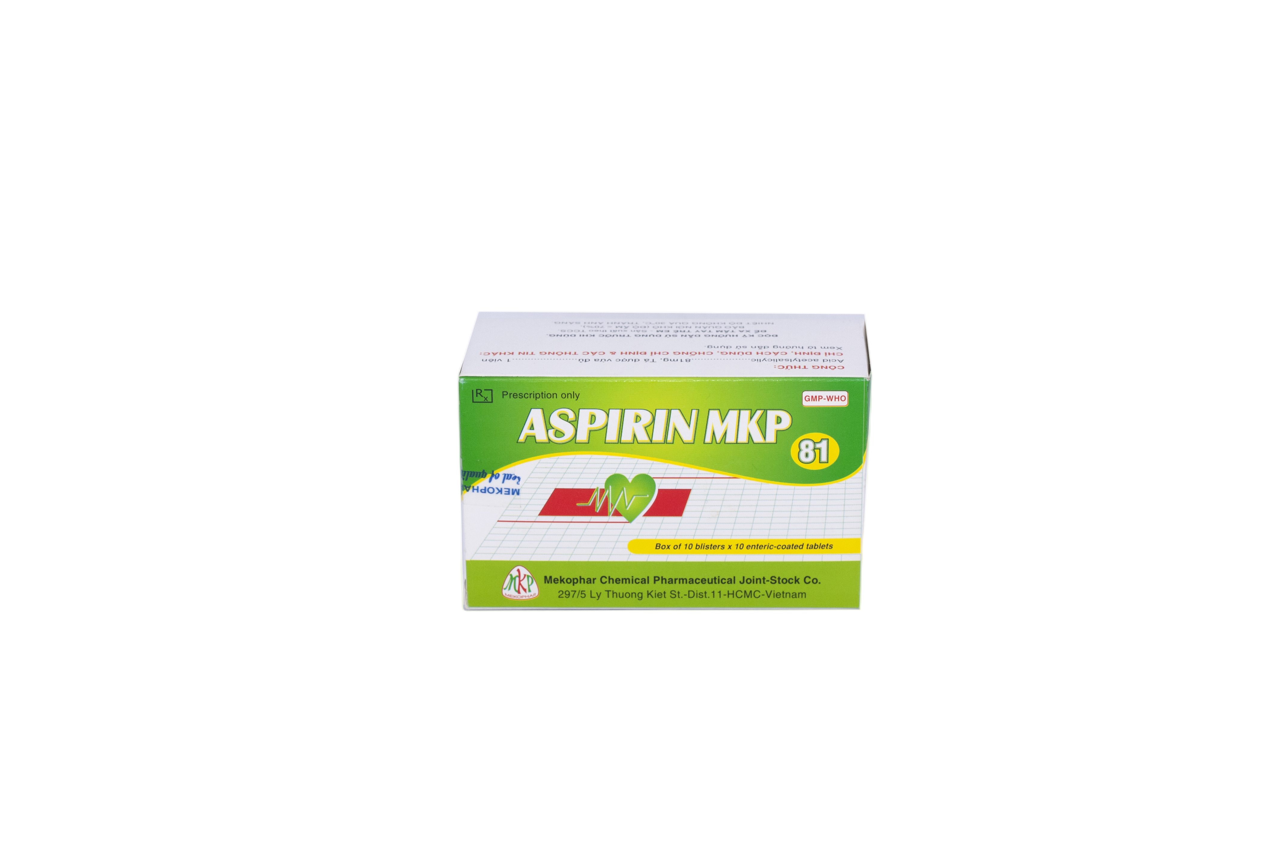 Aspirin 81mg mekophar (h/100v)