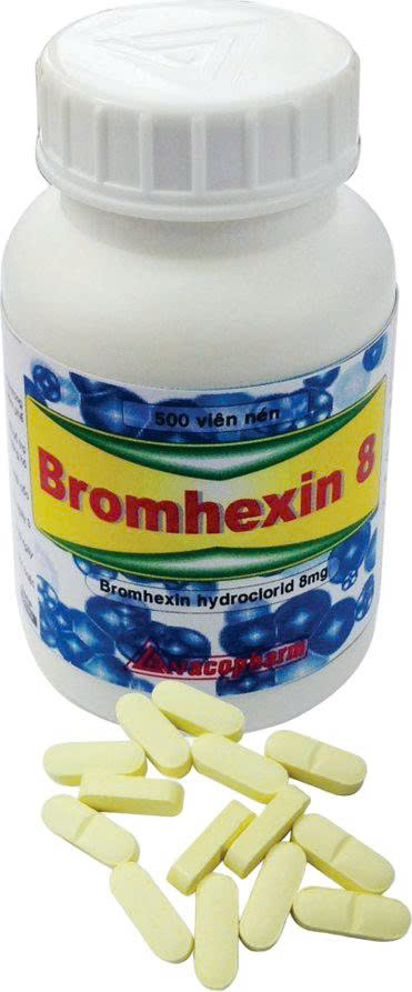 BROMHEXIN 8mg dài vàng vacopharm (c/500v nén)