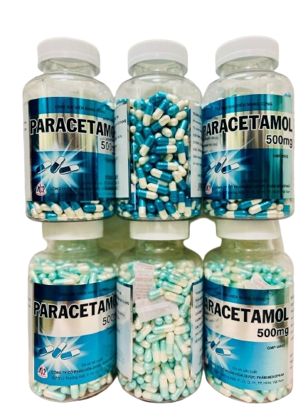 PARACETAMOL 500mg mekophar (c/500v) (màu ngẫu nhiên)