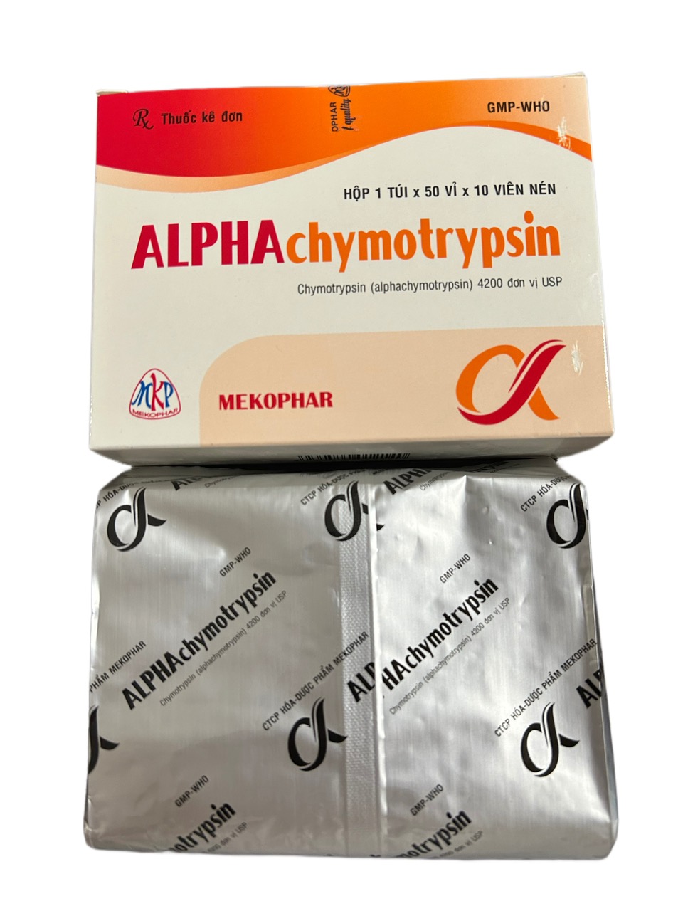 Alphachymotrypsin 4200usp Mekophar (H/500v)