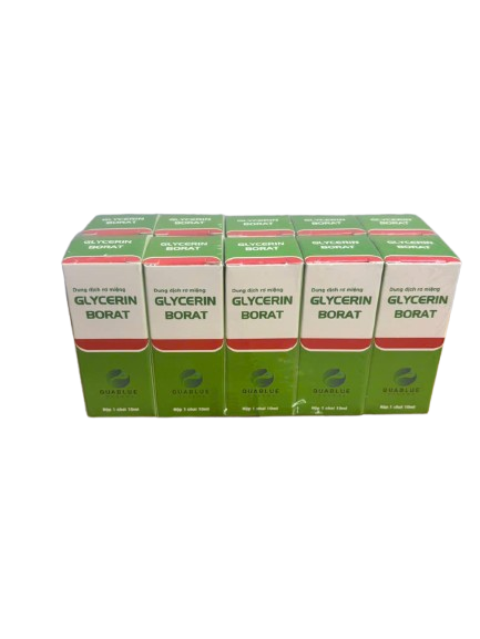 GLYCERIN BORAT dung dịch rơ miệng Quang Xanh (Lốc/10C/10ml)