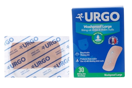Băng cá nhân ít thấm nước urgo washproof lagre (h/30m)