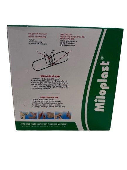 Băng keo cá nhân bằng trong suốt MILOPLAST 19mmx72mm (H/100m)