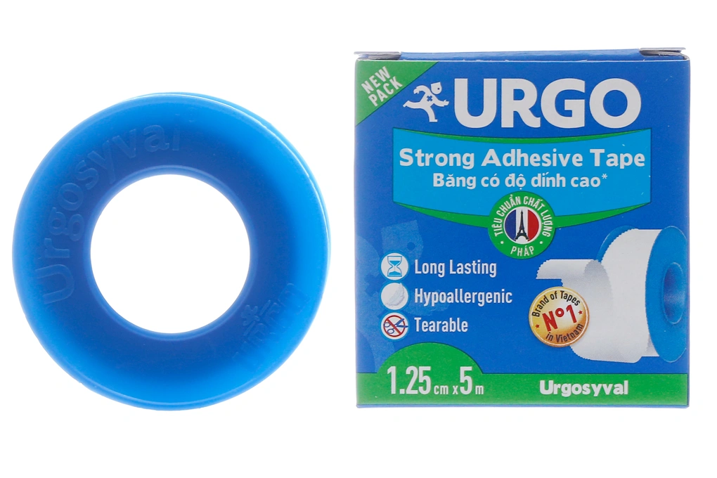 Băng keo cuộn lụa 1.25cmx5m urgo (cuộn)
