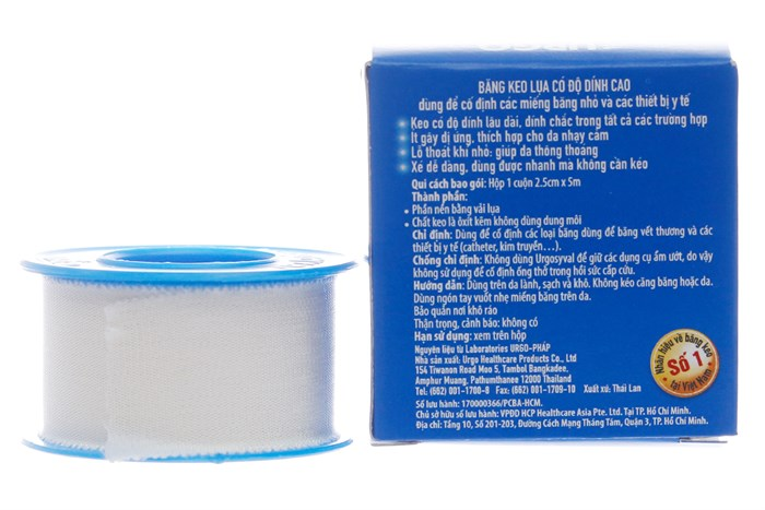 Băng keo lụa urgo 2.5cmx5m (cuộn)