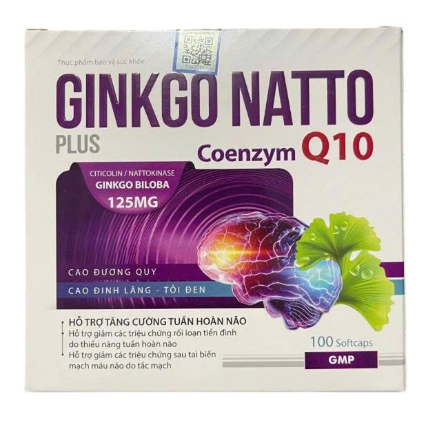 Bổ não GINKGO NATTO Plus Coenzym Q10 Vinaphar (H/100v)