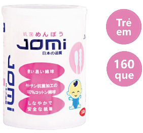 TĂM BÔNG TRẺ EM JOMI Nhật Bản (Hũ/160 Que)