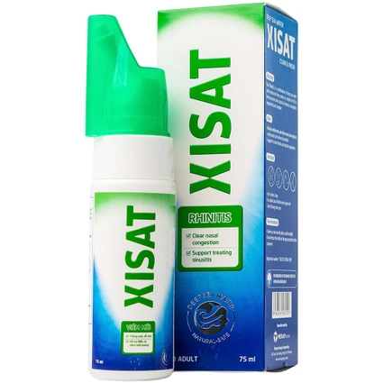 XISAT VIÊM MŨI dung dịch vệ sinh mũi nước biển sâu  merap (75 ml)