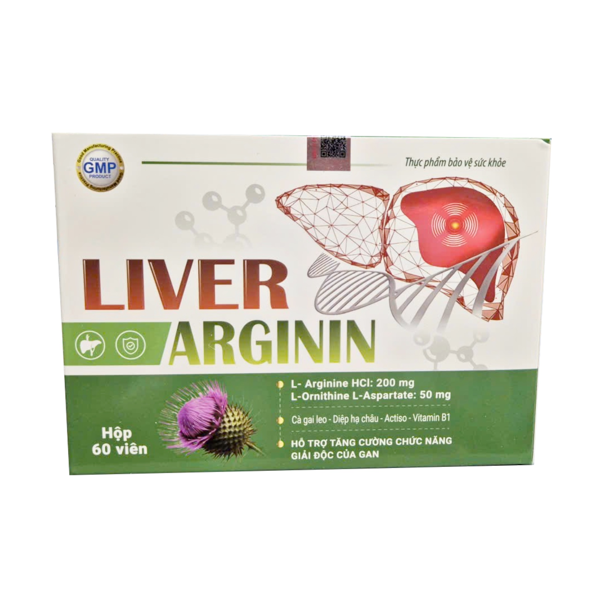 LIVER ARGININ Hỗ Trợ Chức Năng Gan Mediphar (H/60v)