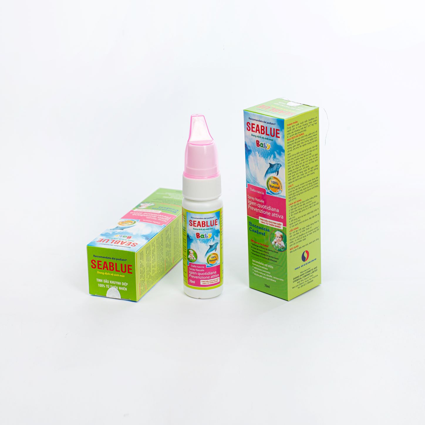 Xịt Mũi Cho Trẻ Em SEABLUE BABY Quang Xanh (Lốc/5H/70ml)