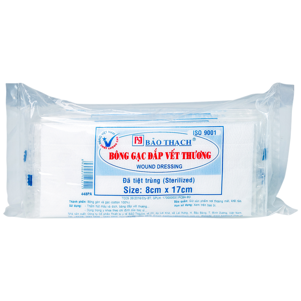 Bông gạc đắp vết thương bảo thạch 8cmx17cm (g/10M)