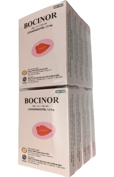 BOCINOR LEVONORGESTREL 1.5mg ba đình (lốc/10h/1v)