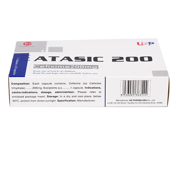 ATASIC cefixim 200mg usp (h/30v)