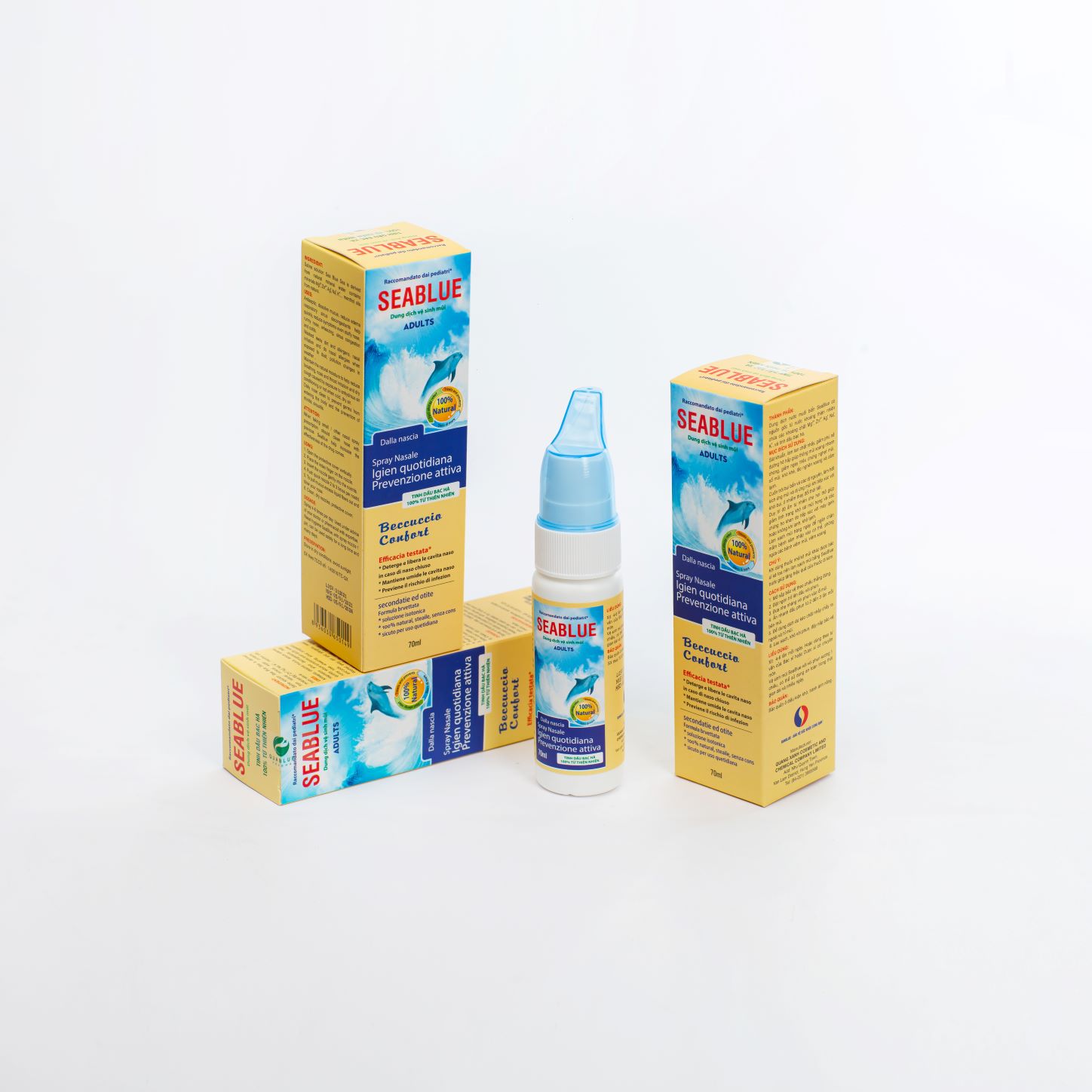 Xịt Mũi Cho Người Lớn SEABLUE Quang Xanh (Lốc/5H/70ml)