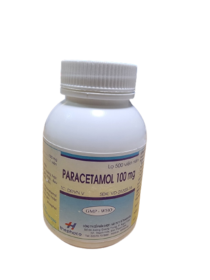 PARACETAMOL 100MG thephaco (c/500v)