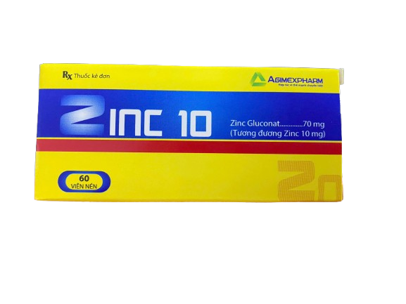 ZINC 10 ZINC gluconat 70mg Agimexpharm (H/60V)